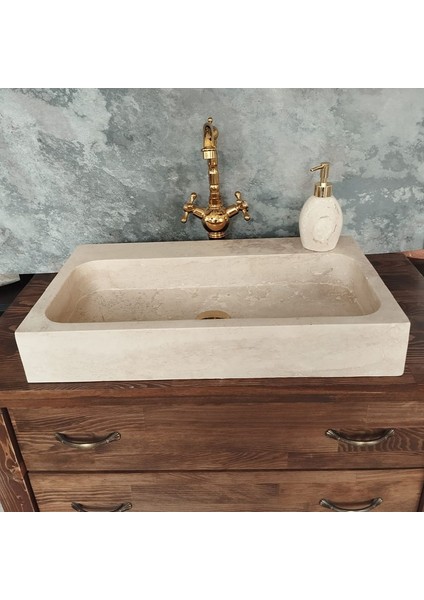 Traverten Dikdörtgen Sabunluk Detay Lavabo fiyatları