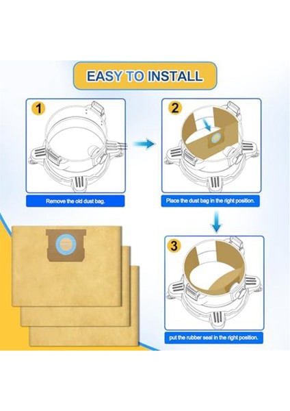 DXVA19-4102 Dewalt 12-16 Galon Islak/kuru Vakum Için Vakum Torbası (Yurt Dışından) fiyatları