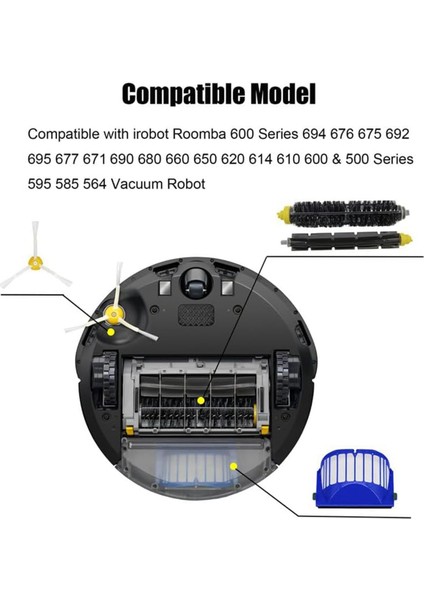 Irobot Roomba 600 Serisi 694 676 675 Serisi Için Yedek Parça Kiti (Yurt Dışından) fırsatları
