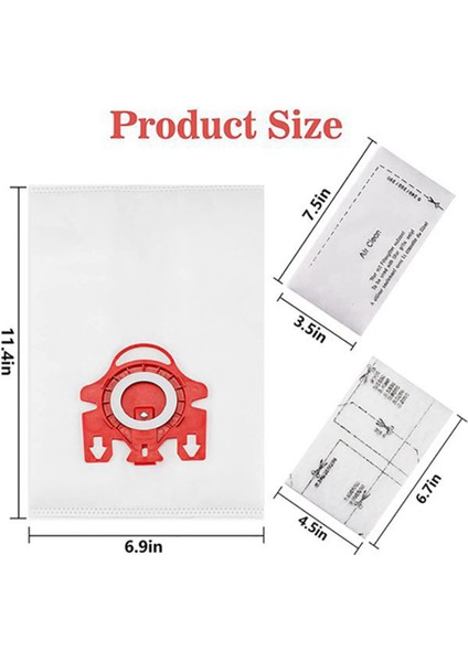 Miele S200,S300,S600,S4 S6 Kompakt C2 C1 Serisi Için 20 Paket Toz Torbası (Yurt Dışından) modelleri