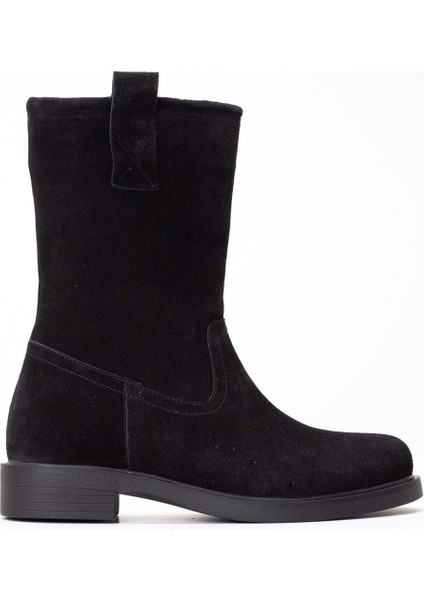 Kadın Deri Süet Bot - Siyah Süet modelleri