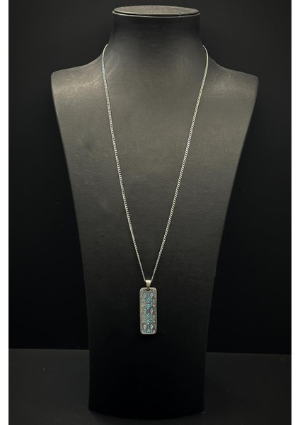 925 Ayar Gümüş Italyan Model Turkuaz Renk Erkek Bileklik/kolye Set FRJ12249-3249-M fiyatları