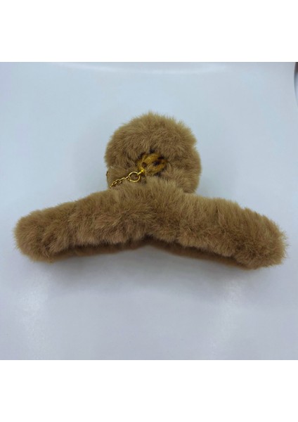 Peluş Kahve Mandal Toka