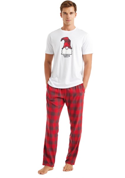 Erkek T-Shirt 40594 - Beyaz modelleri