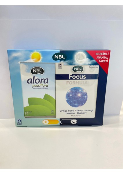 Alora Passiflora 30 Tablet + Nbl Focus Formula 30 Tablet Avantaj Paketi