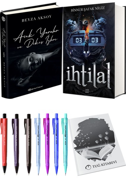 Ihtilal 2 Zede Ciltli ve Açık Yaralar ve Dikiş Izleri Ciltli Beyza Aksoy 2li Set