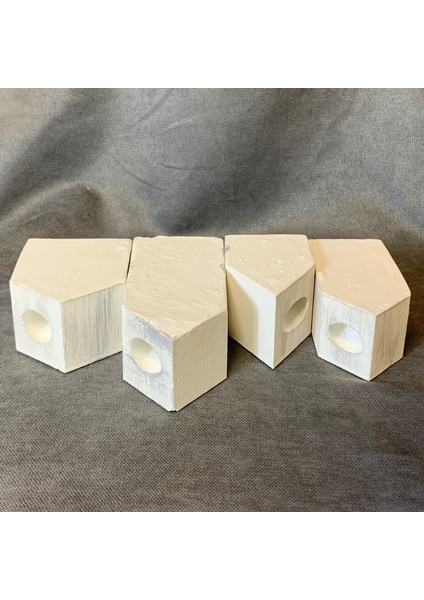 El Yapımı 4 Lü Set Özel Tasarım Ev Figürlü Mumluk 10CM - 8cm - 7cm - 6cm