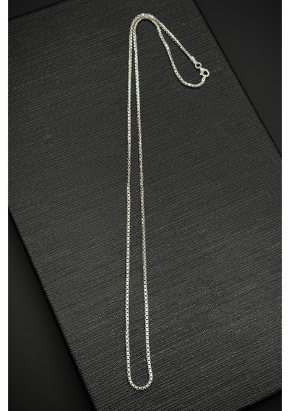 925 Ayar Gümüş Italyan Model Gümüş Renk Erkek Kolye FRJ30787-887-A