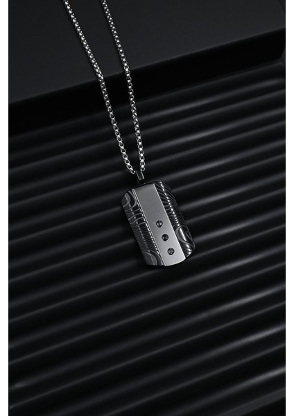 316L Çelik Italyan Model Gümüş Renk Erkek Kolye FRJ30775-875-AB