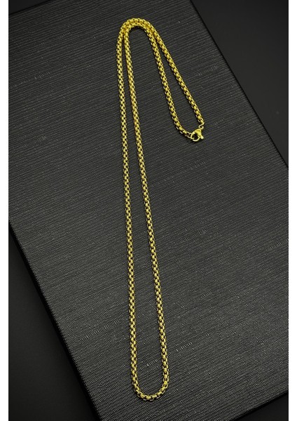 316L Çelik Italyan Model Altın Renk Erkek Kolye FRJ30791-891-G