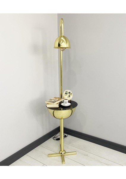 Karanfil Gold Tek Sehpalı Lambader
