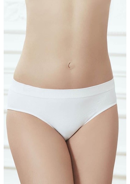 Beyaz Dikişsiz Slip Külot