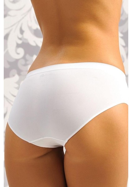 Beyaz Dikişsiz Slip Külot