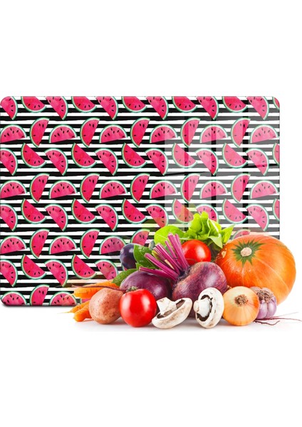 Karpuz Meyve Görünümlü Cam Kesim Tablası 20 x 30 cm
