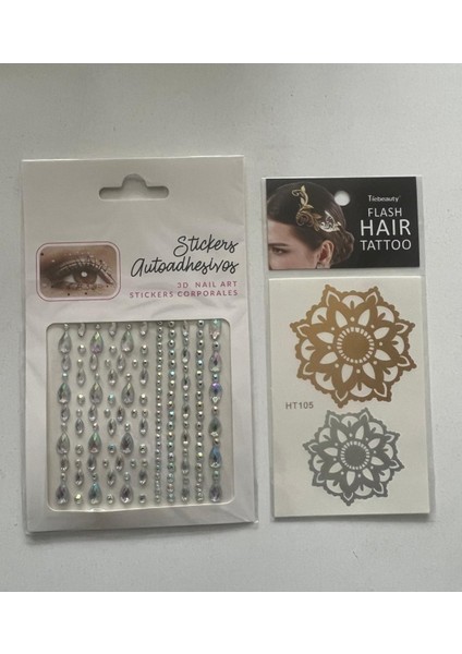 Face Gems Yapışkanlı Yüz Taşı Ve Saç Dövmesi Aksesuar Seti