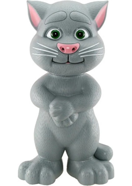 Konuşan Kedi Tom Ses Kaydeden Işıklı Müzikli Oyuncak 23 cm Talking Tom Cat