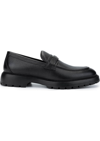 Erkek Deri Siyah Floter Loafer Ayakkabı 205 5864 Erk Ayk SK24-25 Sıyah Fltr