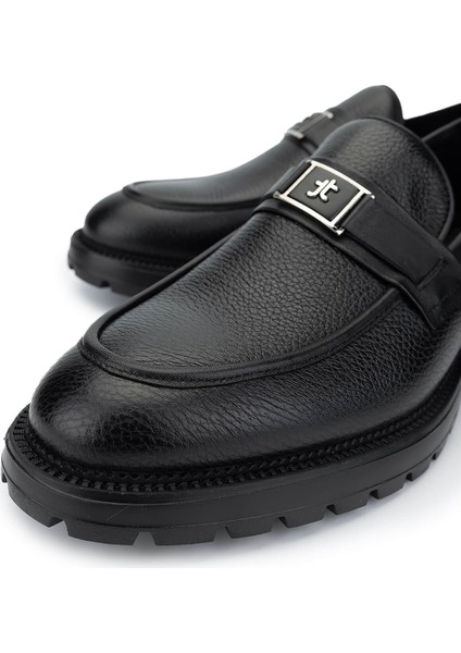 Erkek Deri Siyah Floter Loafer Ayakkabı 205 5864 Erk Ayk SK24-25 Sıyah Fltr