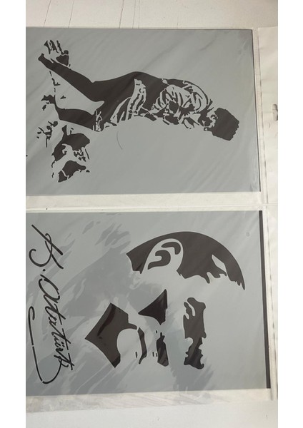 Büyük Boy Kemal Atatürk Stencil Kalıp 2 Adet Birden