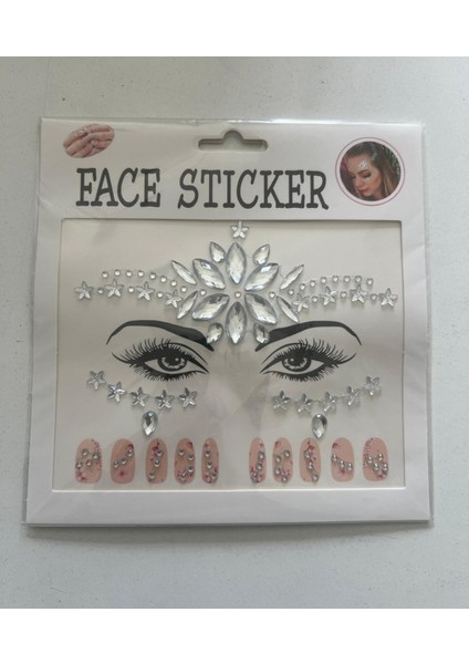Face Sticker Yapışkanlı Yüz Taşı Ve Tırnak Süsleme Taşları