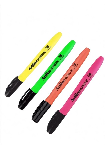 Artlıne Supreme Fosforlu Kalem 4 'lü Set