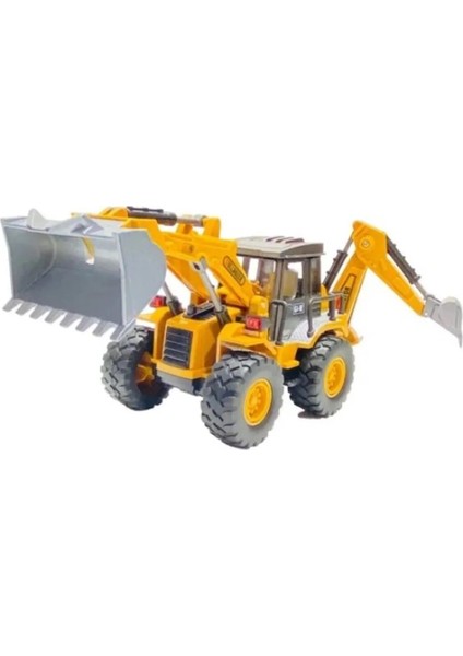 Oyuncak Buldozer Metal Kepçe Çift Taraflı Iş Makinası 32 Cm.