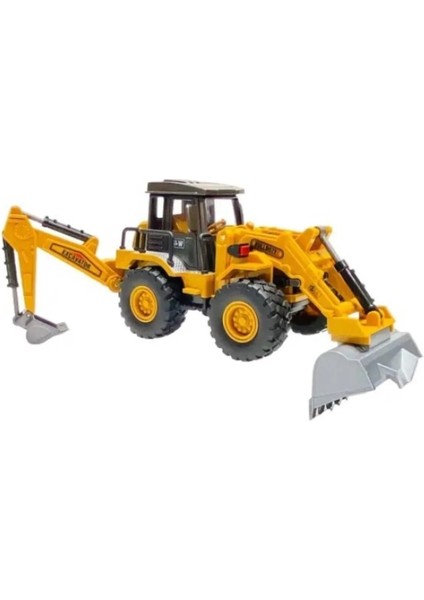 Oyuncak Buldozer Metal Kepçe Çift Taraflı Iş Makinası 32 Cm.