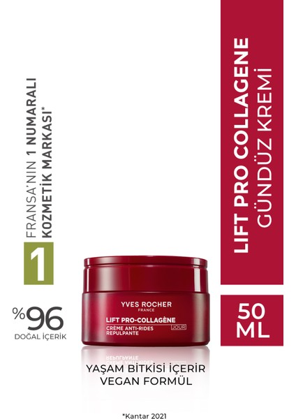 Gündüz Kremi-Sıkılaştırıcı,Dolgunlaştırıcı Bitkisel Kolajen ve Hyaluronik Bakım/ Lift Pro Collagene