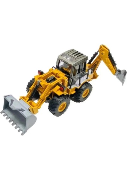 Oyuncak Buldozer Metal Kepçe Çift Taraflı Iş Makinası 32 Cm.