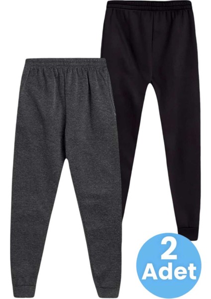 Çocuk Beli Lastikli Jogger Eşofman Altı 2'li Set indirimleri