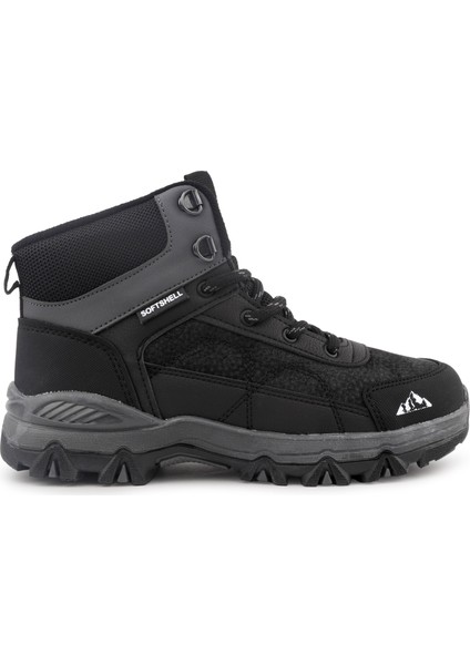 Alfa Siyah Kauçuk Taban Softshell Outdoor Erkek Çocuk Bot