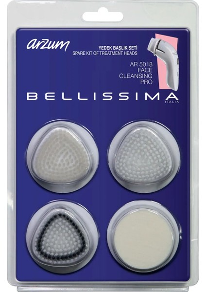 AR5018 Bellissima Facecleansing Pro Yedek Başlık Seti Beyaz