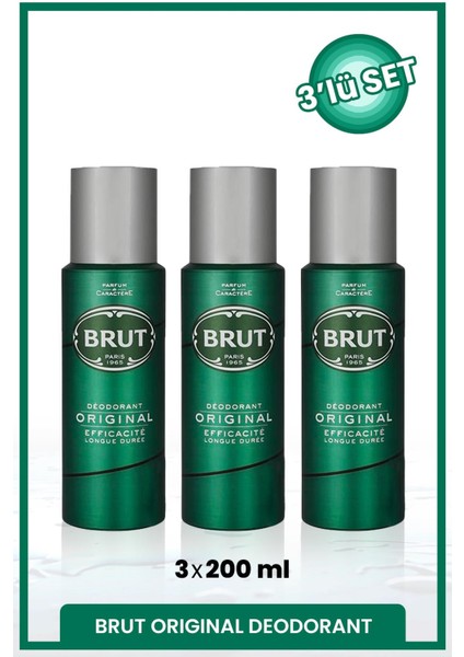 Original Erkek Deodorant 200 ml X3 Adet fiyatları