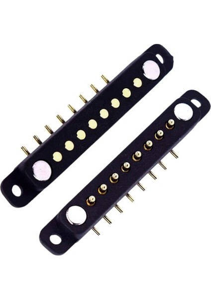 8-Pin 2.54MM 90C Pogo Pin Manyetik Konnektör Takımı - Kulaklı