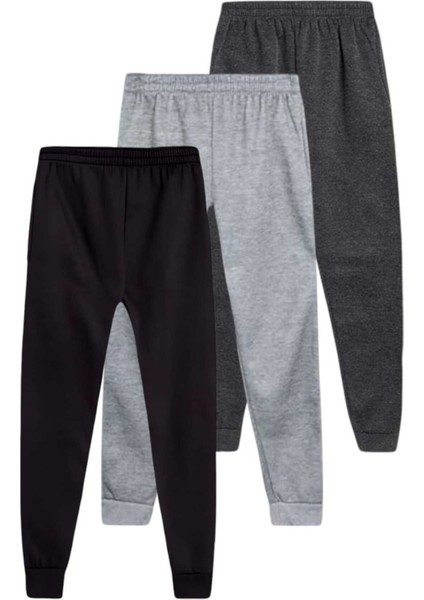 Çocuk Beli Lastikli Jogger Eşofman Altı 3'lü Set