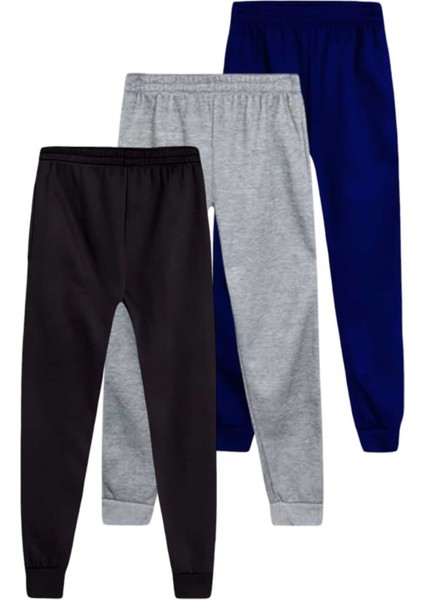 Çocuk Beli Lastikli Jogger Eşofman Altı 3'lü Set
