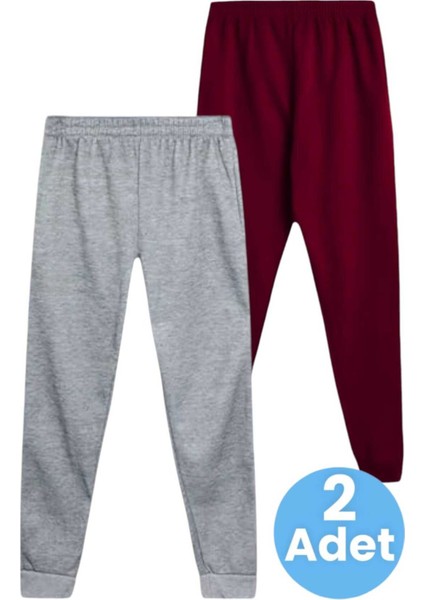 Çocuk Beli Lastikli Jogger Eşofman Altı 2'li Set