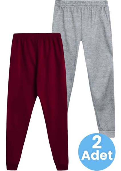 Çocuk Beli Lastikli Jogger Eşofman Altı 2'li Set