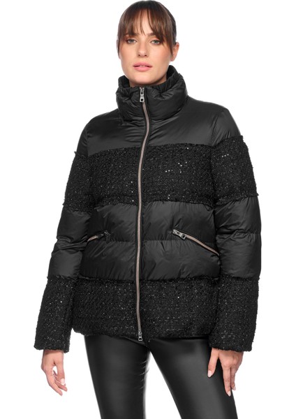 Kadın Siyah Manilva Pul Detaylı Mont W4628KTC194F0284