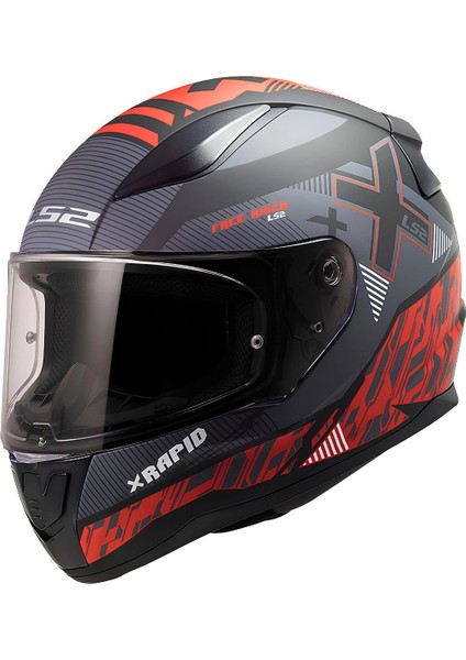 Rapıd 2 Xtreet Mat Siyah-Kırmızı Kask