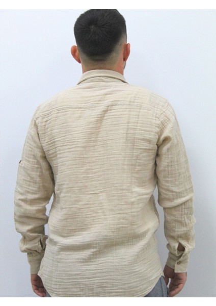 Müslin Erkek Gömlek Bej fırsatları