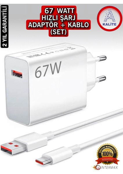 Type-C 67W (Watt) Turbo Şarj Aleti Cihazı Adaptörü Kablo (Set) %100 Turbo fiyatları