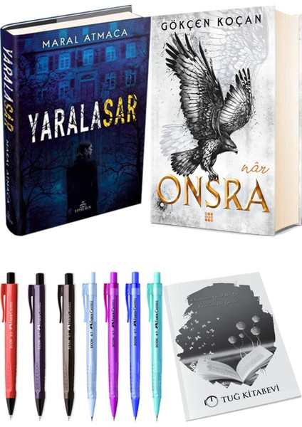 Onsra Nar Ciltli ve Ephesus Yayınları Yaralasar 1 Ciltli Maral Atmaca 2'li Set + Hediyeli