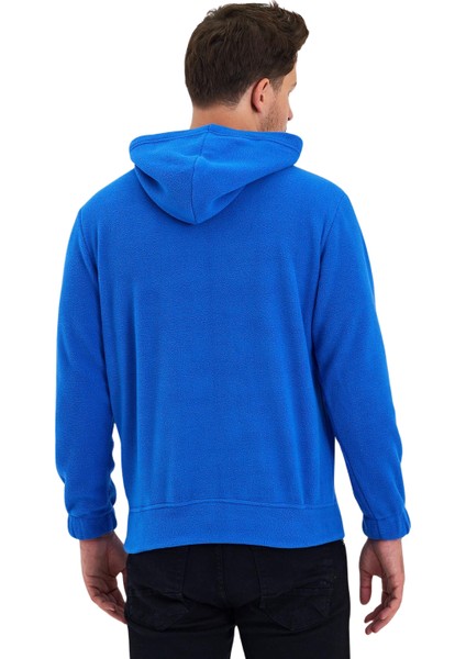 Erkek Polar Kapşonlu Kanguru Cepli Sweat