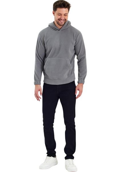 Erkek Polar Kapşonlu Kanguru Cepli Sweat modelleri