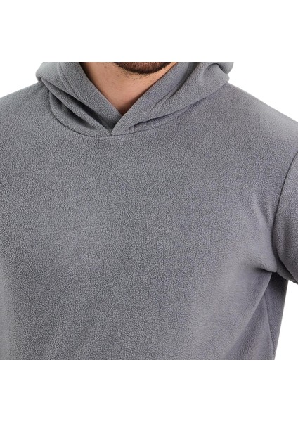 Erkek Polar Kapşonlu Kanguru Cepli Sweat fırsatları