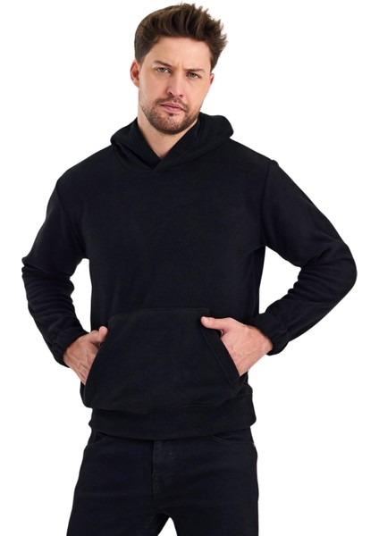 Erkek Polar Kapşonlu Kanguru Cepli Sweat modelleri