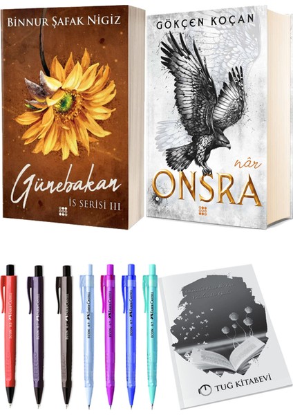 Onsra Nar Ciltli ve İs Serisi 3 Günebakan Ciltli Binnur Şafak Nigiz 2'li Set + Hediyeli