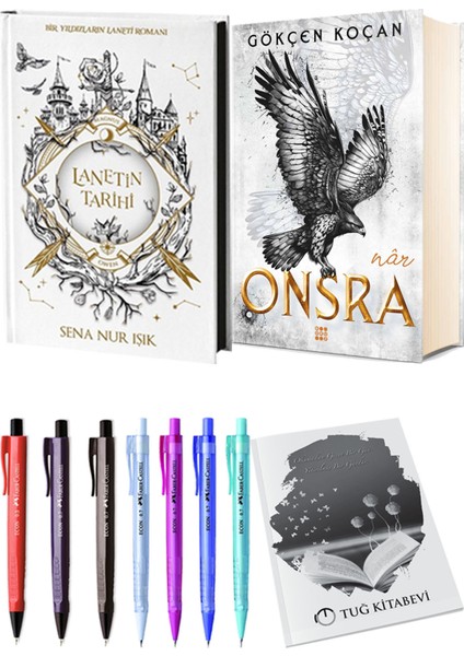 Onsra Nar Ciltli ve Lanetin Tarihi Ciltli Sena Nur Işık 2'li Set + Hediyeli