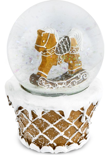 New Year Yılbaşı Ginger Horse Kar Küresi 6,5X10 cm fiyatları